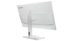 Lenovo L27h-4A monitor rear view, white, with Lenovo logo.