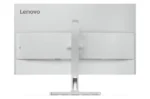 Lenovo L27q-4A monitor back view, showing ports and stand attachment.