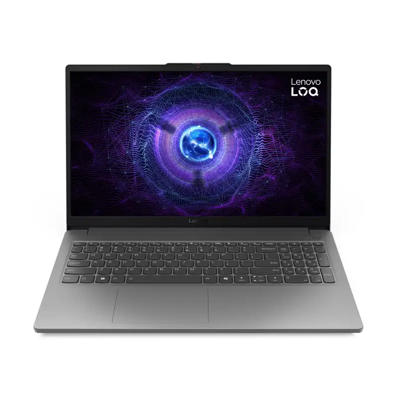 Lenovo LOQ 15IAX9E-83LK009VIN laptop with Intel Core i5, 16GB RAM, 512GB SSD, RTX 3050, and 15.6" FHD 144Hz display.