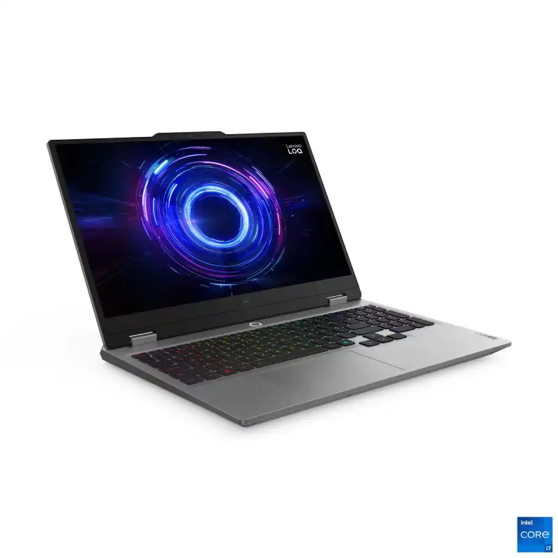 Lenovo LOQ 15IRX10-83JE010SIN gaming laptop with Intel Core i7 and RTX 4050.