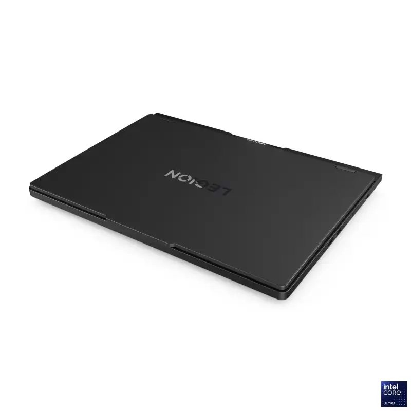 Lenovo Legion Pro 5 16IRX10-83NN003CIN laptop closed and black with Legion logo.