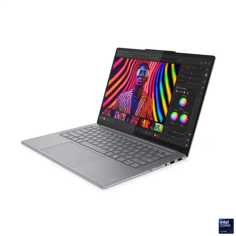Lenovo Yoga Pro 7 14IAH10-83KF004CIN laptop with Intel Core Ultra 9, 32GB RAM, 1TB SSD, and 14.5" 3K OLED touchscreen.