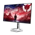 Lenovo Legion Pro 32UD-10 31.5-inch 4K 240Hz QD-OLED gaming monitor with a person looking at a digital landscape.
