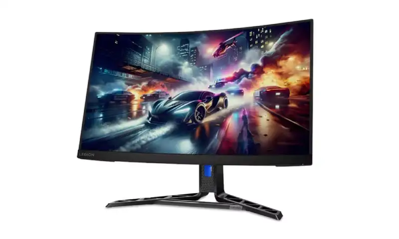 Lenovo Legion R27qc-30 27-inch QHD 180Hz VA gaming monitor with curved display.