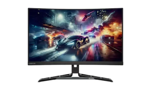 Lenovo Legion R27qc-30 27-inch QHD 180Hz VA gaming monitor with curved display.