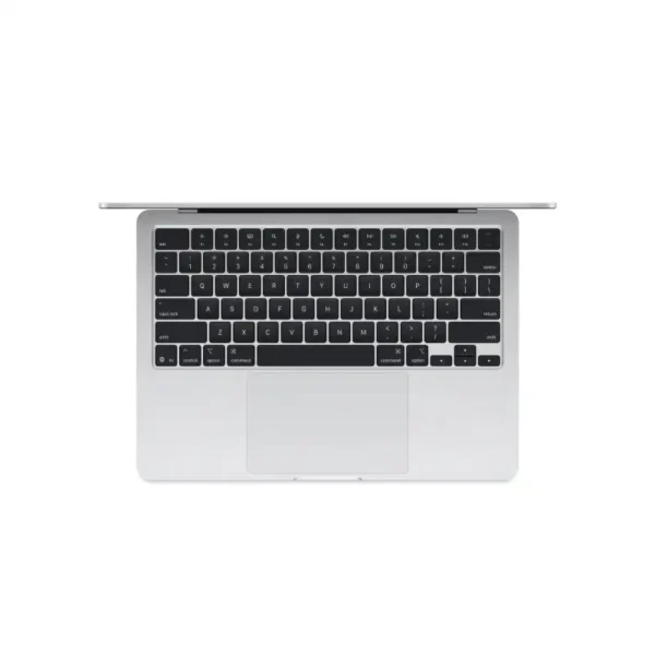 Apple MacBook Air 13-inch M4 laptop in silver with a full keyboard and trackpad.