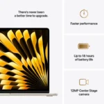 Apple MacBook Air 15-inch M4 in Starlight with 10-core CPU, 10-core GPU, 24GB RAM, and 512GB SSD.