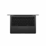 Apple MacBook Pro 14-inch M5 Space Black laptop keyboard and trackpad.
