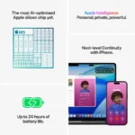 Apple MacBook Pro 14-inch M5 chip with AI optimization, 24-hour battery, and iPhone continuity.