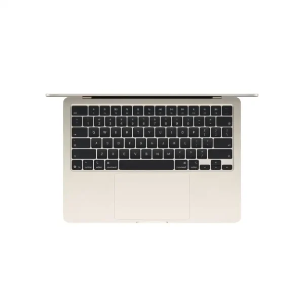 Apple MacBook Air 13-inch M5 laptop in starlight, featuring a 10-core CPU, 8-core GPU, 16GB RAM, and 512GB SSD.