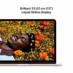Apple MacBook Neo 13-inch A18 Pro Blush laptop with Liquid Retina display.
