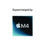 Apple Mac mini M4 chip with Apple logo and text M4.