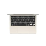 Top view of a Starlight Apple MacBook Air 13-inch laptop with M4 chip, 16GB RAM, and 256GB SSD.