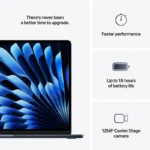 Apple MacBook Air 15-inch M4 (10-core CPU, 10-core GPU) – 16GB/512GB SSD – Midnight - MW1M3HN/A - Image 10