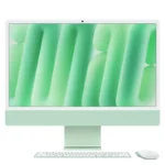 Apple iMac 24-inch M4 in green with 8-core CPU, 8-core GPU, 16GB RAM, and 256GB SSD.
