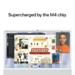 Apple iMac 24-inch M4 in silver showcasing fantasy tabletop role-playing game prep on its display.