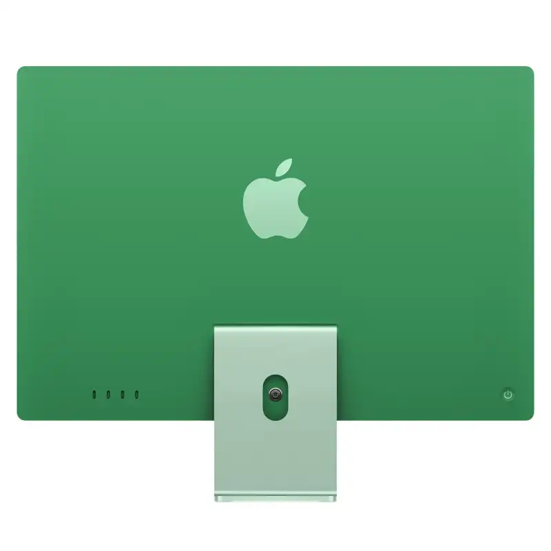 Green Apple iMac 24-inch M4 with 10-core CPU, 10-core GPU, 16GB RAM, 512GB SSD.