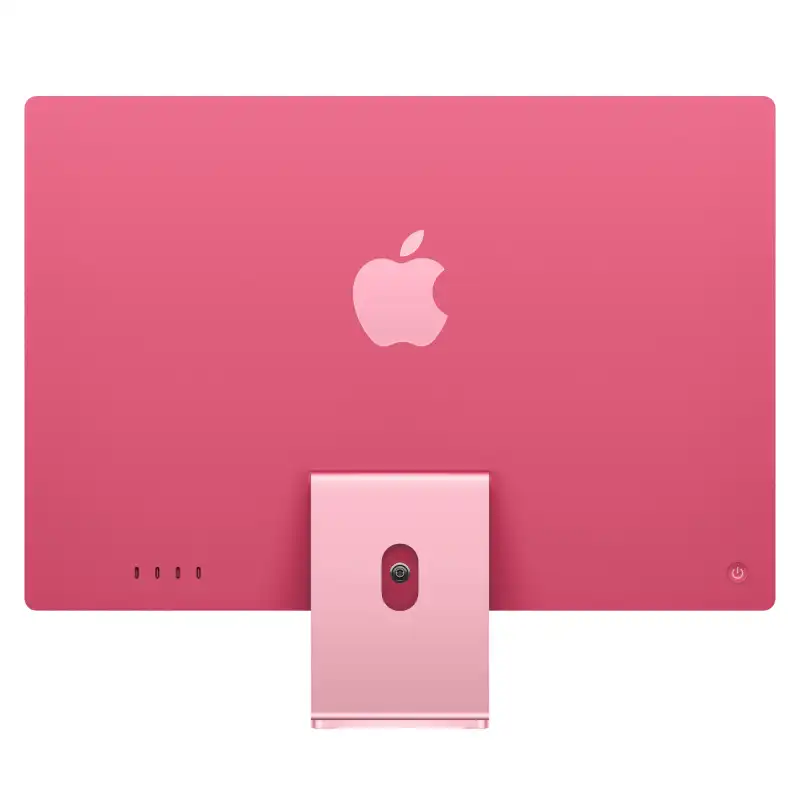 Pink Apple iMac 24-inch M4 with 10-core CPU, 10-core GPU, 16GB RAM, 256GB SSD.