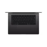Top view of a Space Black Apple MacBook Pro 16-inch with M4 Pro chip, 48GB RAM, 512GB SSD.