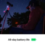 Apple MacBook Pro 16-inch M4 Pro laptop with 48GB RAM and 512GB SSD in Space Black, used outdoors at night with a telescope.