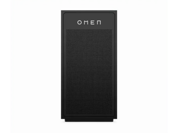 HP OMEN 35L Gaming Desktop GT17-0000in PC with OMEN logo and perforated front panel.