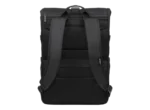 Back view of the black Asus ROG BP4701 17-inch gaming laptop backpack with padded shoulder straps at YourShoppy.com.