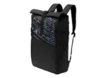 Asus ROG BP4701 17-inch premium black gaming backpack with roll-top design and reflective branding available at YourShoppy.co