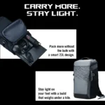 Asus ROG Ranger BP2701 Cybertext 17″ Backpack (22L, Grey) - Image 2