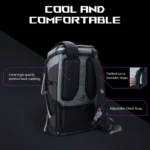 Asus ROG Ranger BP2701 Cybertext 17″ Backpack (22L, Grey) - Image 5