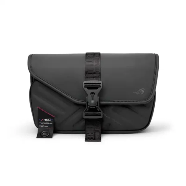 Black Asus ROG Slash Sling Bag 4.0 (BC3004, 8L) with ROG logo and buckle closure.