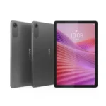 Lenovo Tab K10 Gen 2 ZAEK0065IN Luna Grey tablet with 10.1-inch display and dual rear cameras.
