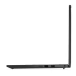 Lenovo ThinkPad T14 Gen 5 laptop side profile showing ports and slim design.