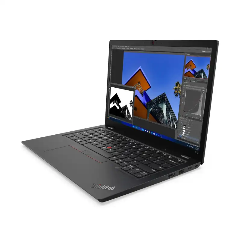Lenovo ThinkPad L13 Gen 5 laptop with Intel Core Ultra 5 processor and 13.3" WUXGA touchscreen.