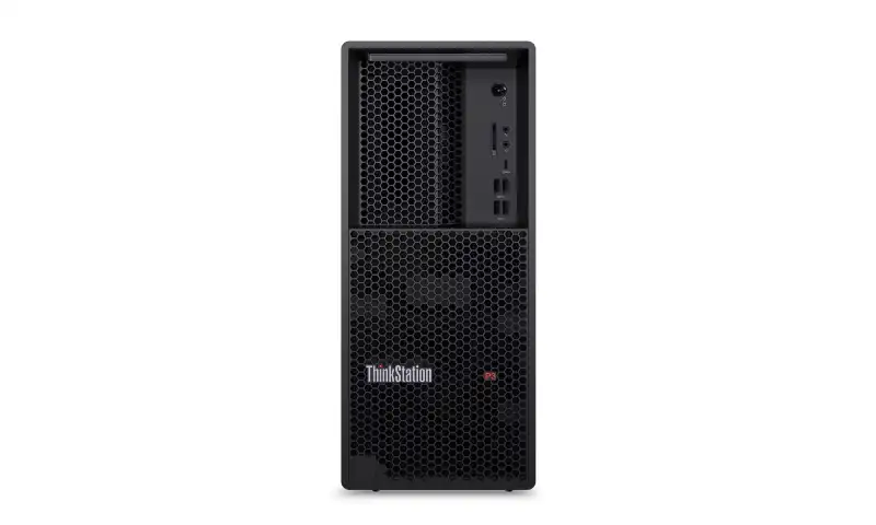 Lenovo ThinkStation P3 Tower Gen 2-30HTS06M00 workstation with honeycomb front panel.