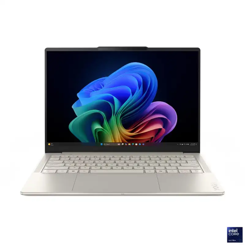 Lenovo Yoga Slim 7 laptop with Intel Core Ultra 5 processor and 14-inch OLED display.