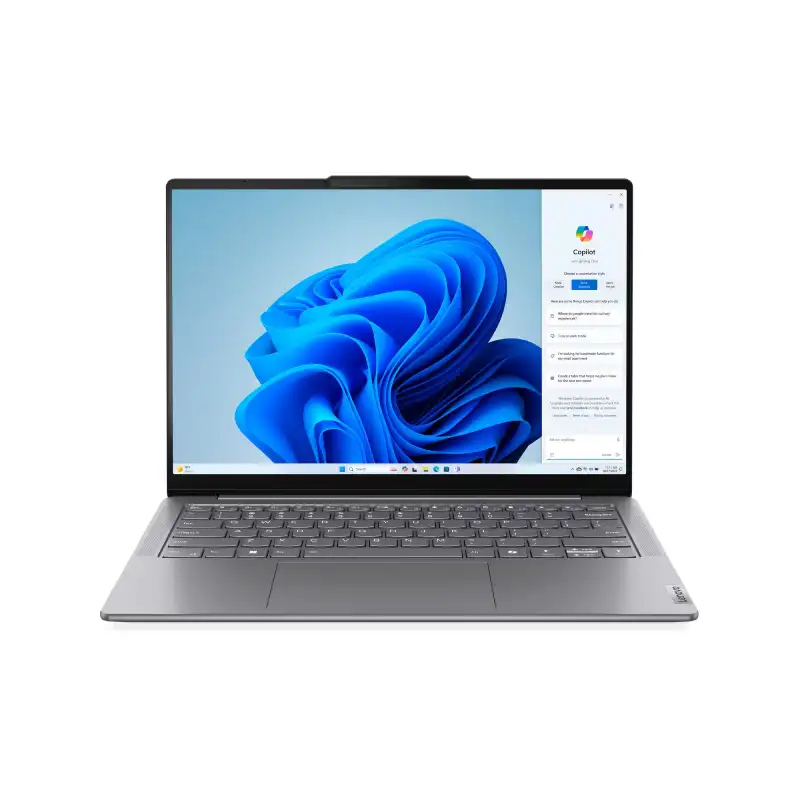 Lenovo Yoga Slim 7 laptop with 14" OLED display, Intel Core Ultra 5, 16GB RAM, 1TB SSD, and Windows 11.