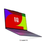 Lenovo Yoga Slim 7 Ultra 14IPH11-83QK007HIN laptop with vibrant screen and Copilot+ PC branding.