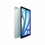Blue Apple iPad Air 11-inch M4 tablet with 1TB storage and Wi-Fi + Cellular connectivity shown from front and side angles.