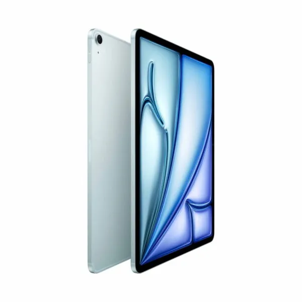 Blue Apple iPad Air 13-inch M4 with 1TB storage shown from side and front angles, available at YourShoppy.com in Bangalore.