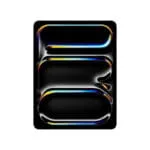 Apple iPad Pro 13-inch (M5) Wi-Fi 2TB Nano-Texture Space Black tablet with a vibrant abstract wallpaper at YourShoppy.com.