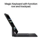 Apple iPad Pro 13-inch M5 attached to a black Magic Keyboard with a function row and trackpad at YourShoppy.com.