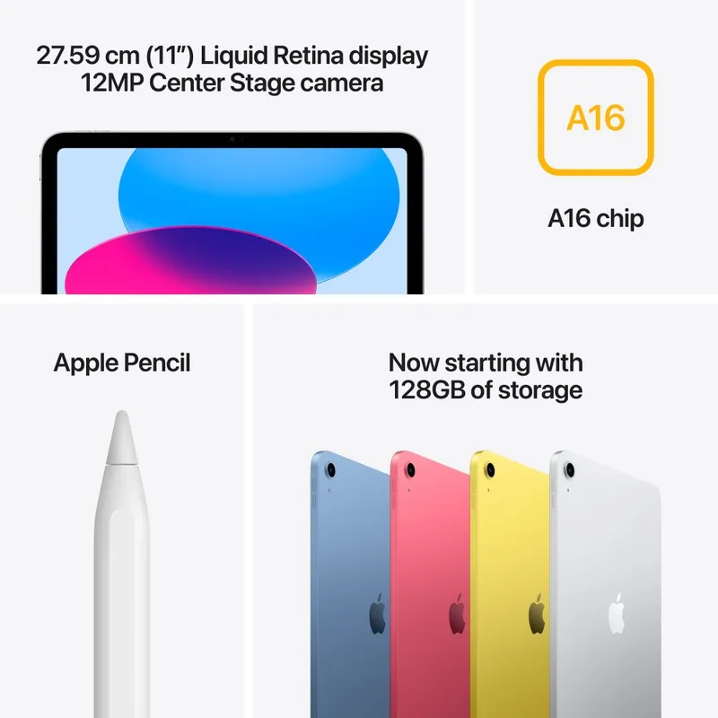 Apple iPad (A16) Wi-Fi 256GB – Silver MD4G4HN/A