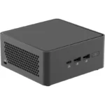 Asus NUC15CRHU7 Core Ultra 7 255H barebone mini PC featuring a compact grey chassis with front USB ports at YourShoppy.com.