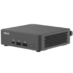 Asus NUC 15 Pro Slim NUC15CRKU5 barebone mini PC with Intel Core Ultra 5 processor, front USB ports, and power button.