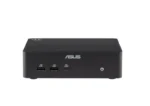 Front view of the compact ASUS NUC 16 Pro NUC16GDKX9 barebone mini PC featuring three front USB ports and power button.
