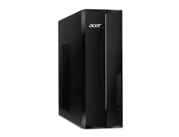 Acer Aspire XC-1760 desktop tower in black featuring front-facing ports and the Acer logo available at YourShoppy.com.