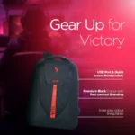 Acer Nitro Airmesh Padded Gaming Backpack, 29 Litre, Fits 17" Laptops, Black & Red - Image 4