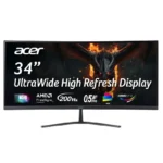 Acer Nitro ED340CUR X0 34-inch UWQHD curved gaming monitor with 200Hz refresh rate and AMD FreeSync Premium at YourShoppy.com
