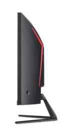 Side view of Acer Nitro ED340CUR X0 34-inch UWQHD curved gaming monitor with red accent lighting at YourShoppy.com.