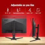 Acer Nitro XV272U F3 27-inch WQHD IPS gaming monitor ergostand showing tilt swivel height pivot adjustments